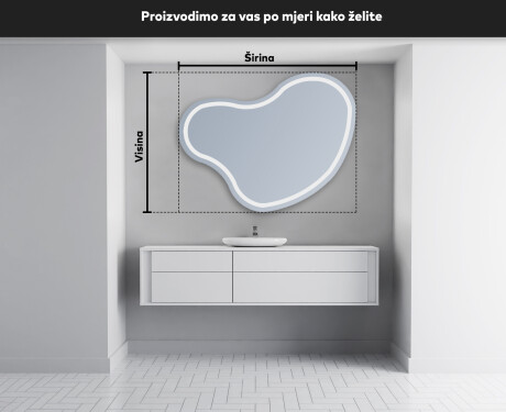 Zidno dekorativna ogledala sa svjetlom LED N223 #5