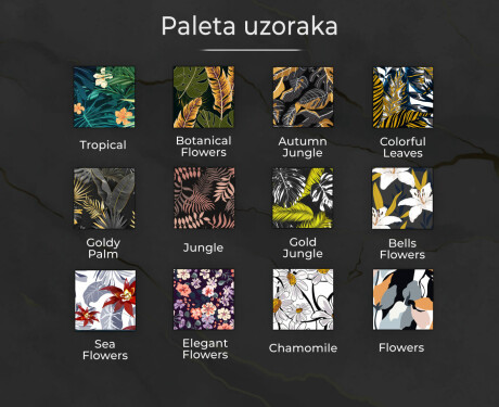 Okruglo Ukrasno Zrcalo S LED Pozadinskim Osvjetljenjem Za Dnevnu Sobu - Leaves #8